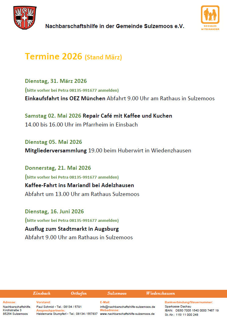 Termine 2026